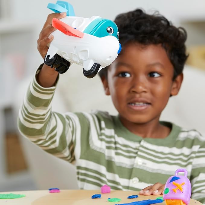 Play-Doh Airplane Explorer Starter Set, Preschool Toys for 3 Year Old Girls & Boys & Up with Jet, World Map Playmat, 3 Accessories, & 4 Modeling Compound Colors