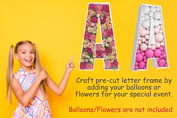 2FT Letter Z Mosaic Balloon Frame Letter DIY Fillable Letters Kit for Birthday Party Wedding Backdrop Decor