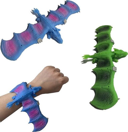 RAYCHY 3PCS Dinosaur Slap Bracelets for Kids Party Favors, Dinosaur Theme Goodie Bag Stuffers for Boys&Girls Birthday Party Gifts for Kids Carnival Prizes (Green)…