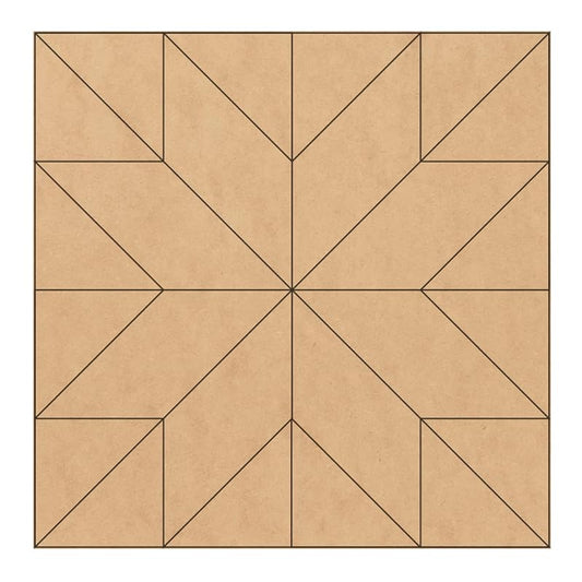 Extra Large Unfinished Barn Quilt Square Wooden Sign, Country Decor Canvas Quilts Blocks (21 inches, Star of the Milky Way)