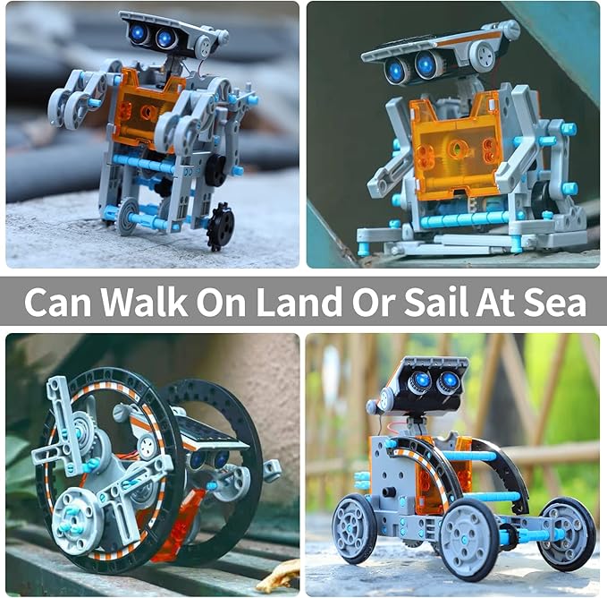 Lucky Doug Toys for Ages 8-13, 12-in-1 STEM Solar Robot Kit Toys Gifts for Kids 8 9 10 11 12 13 Years Old, Educational Building Science Experiment Set Birthday for Kids Boys Girls