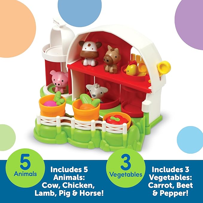 Learning Resources Peekaboo Learning Barnyard Playset, Toddler Learning Toys, Preschool Learning Activities for Boys and Girls, Easter Toys for Kids, Ages 18+ Months