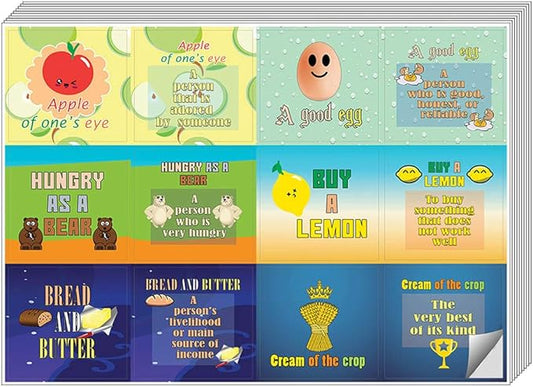 Creanoso Funny Food Puns Stickers Series III (10-Sheet) – Employee Rewards – Awesome Stocking Stuffers Gifts for Boys & Girls, Men, Women, Teens – Classroom School Reward Incentives – Decal Decor