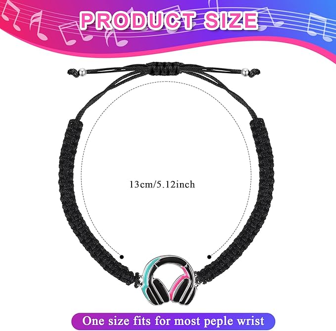 Music Party Favors Bracelets Party Decorations Bracelets Peace Sign Bracelets Hippie Party Supplies Rainbow Peace Bracelets Music Wristband 80s 70s 60s Social Media Favor Themed Music Party (10 Pcs)