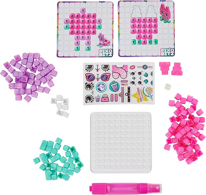 Metallic Pack with 156 Exclusive Water Fuse Beads, Decos and Accessories, Makes 3D and 2D Creations with No Heat, Arts and Crafts Kids Toys