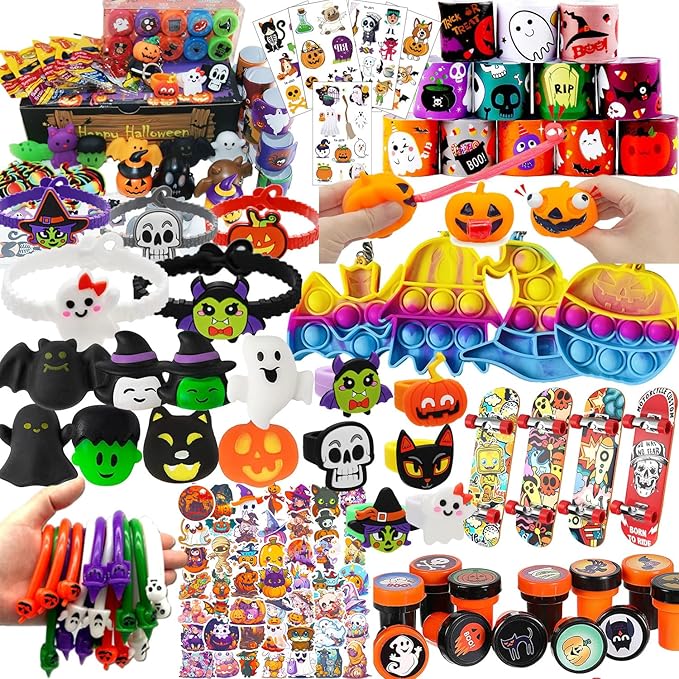 Premium Halloween Party Favors Toys for kids,Assortment Cute Supplies Toys,School Classroom Rewards, Prizes, Trick or Treat Bag Stuffers