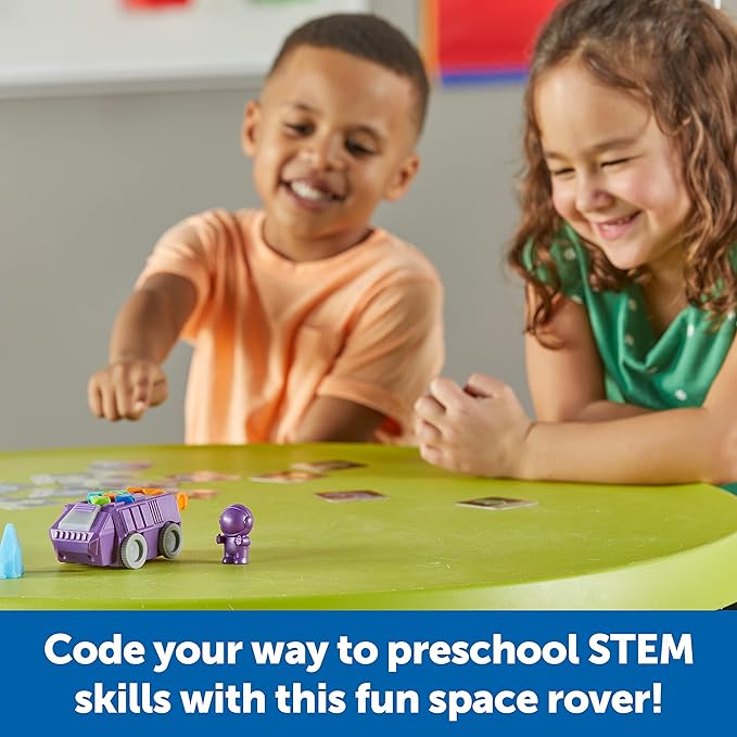 Learning Resources Space Rover Coding Set,23 Pieces, Ages 4+,Coding for Kids, Coding Toys, Kids STEM Toys, STEM Toys for Classroom,Space Toys,Astronaut Toys