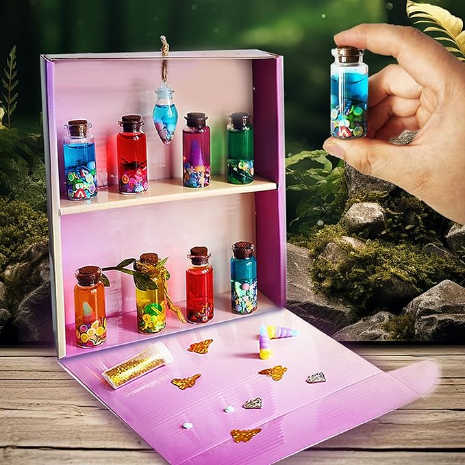 PANMAX Fairy Mixies Potion Kits for Kids,22pcs Potion Fairy Bottles,Potions Making Craft Kit,Creativity Art Toy for Girls, Fun Birthday Gift Toys for Girl 6 7 8 9 10+