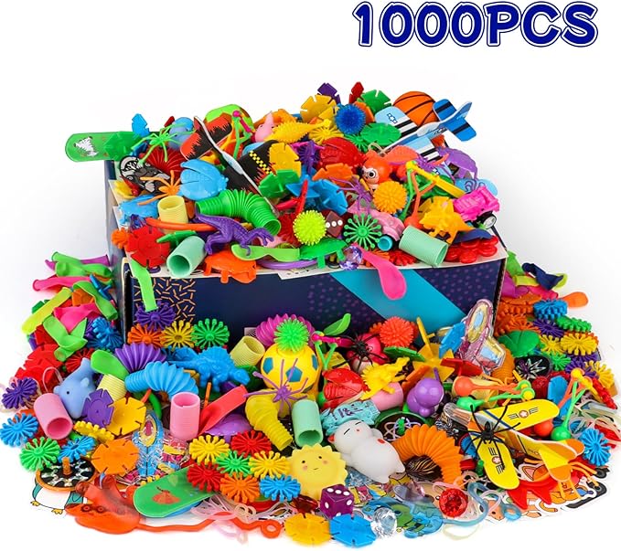 nicknack 1000PCS Party Favor for Kids Birthday Goodie Bag Fillers Classroom Prizes Box Toy Assortment Pinata Fillers