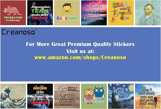 Creanoso Colorful Inspirational and Motivational Quotes Stickers (20-Sheet) - Individual Small Size Unique Personalized Themes Designs, Any Flat Surface DIY Decoration Art Decal for Children