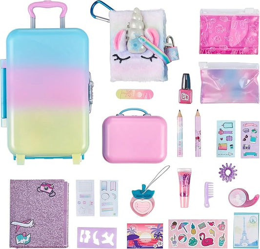 REAL LITTLES Unicorn Travel Pack with Toy Suitcase, Carry Bag, Unicorn Journal and 15 Surprise Toy Accessories Inside - Amazon Exclusive