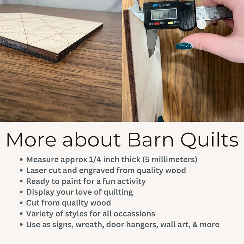 Extra Large Unfinished Barn Quilt Square Wooden Sign, Country Decor Canvas Quilts Blocks (21 inches, Star of the Milky Way)