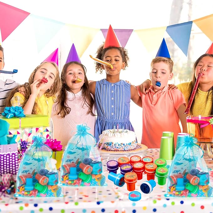 Under the Sea Party Favors Ocean Sea Animals Themed Party Supplies for Boys Girls, Bracelet Tattoo Sticker Stampers Keychain Ocean Sea Goodie Bag Fillers for Birthday Party Classroom Rewards (144 Pcs)