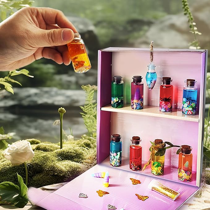 PANMAX Fairy Mixies Potion Kits for Kids,22pcs Potion Fairy Bottles,Potions Making Craft Kit,Creativity Art Toy for Girls, Fun Birthday Gift Toys for Girl 6 7 8 9 10+
