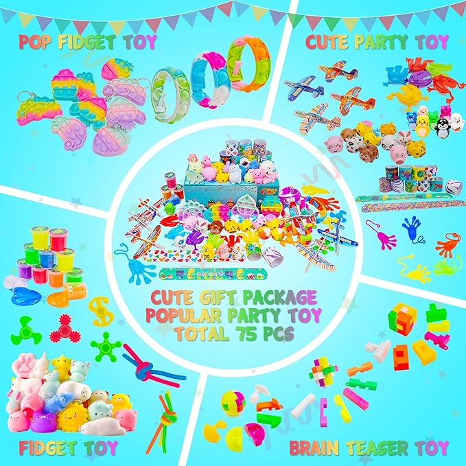 Party Favors Toy for Kids, Treasure Box Prizes for Classroom, Birthday Party, School Classroom Rewards, Carnival Prizes, Pinata Fillers, Treasure Chest, Goodie Bag Stuffers for Boys Girls 4-8-12