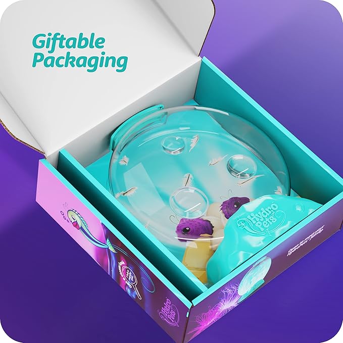 Live Sea Pets Habitat Kit, Light Up Tank - Science Experiments Kits - Educational STEM Kids Toys for Boys & Girls Age 6, 7, 8, 9, 10-12+ Year Old Toy Gifts - Hatch & Grow Aquatic HDROPT