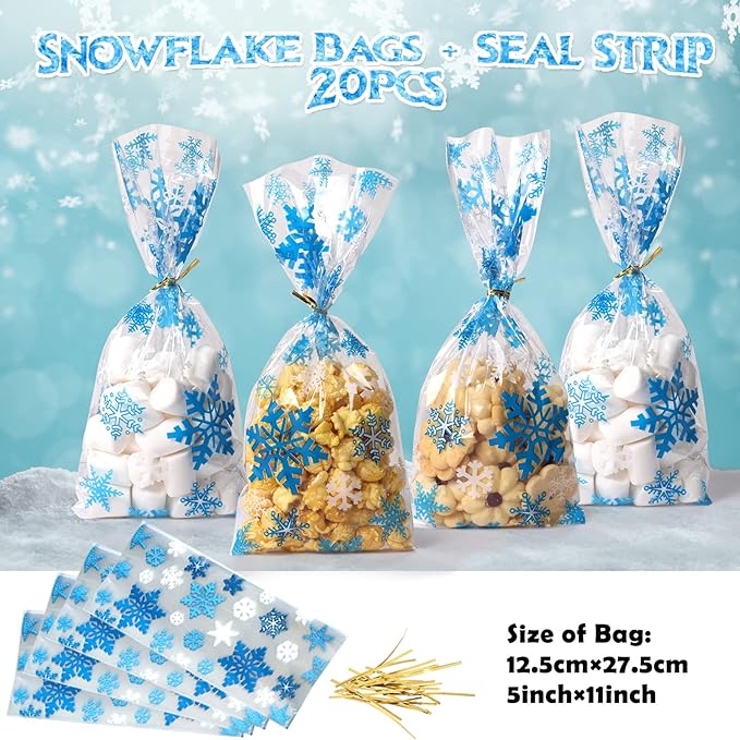 Winrayk 130Pcs Frozen Party Favors Birthday Supplies Heart Necklace Silicone Bracelet Stamper Snowflake Sticker Gift Bag Ring Pinata Filler Goody Bag Stuffer Kid Girl Winter Elsa Frozen Party Supplies