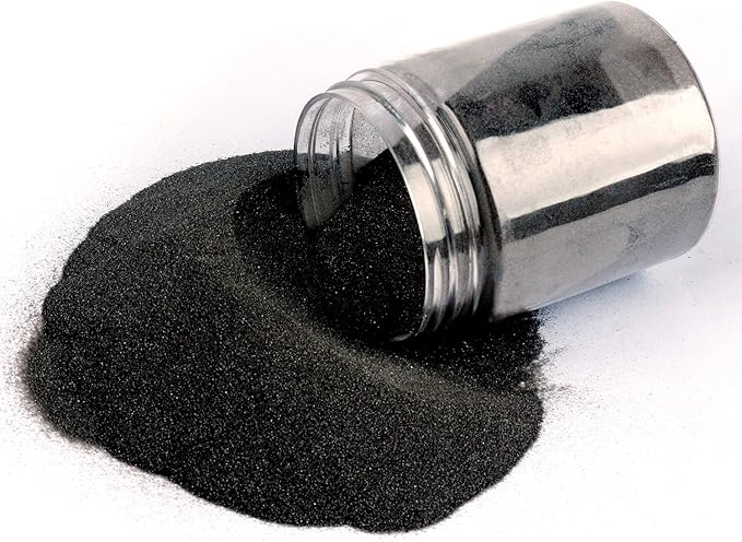 Shiny Stone Colorful Sand,Rainbow Sand,Art Sand,Colored Sand,Craft Sand,Decorative Wedding Vibrant Sand, 40 Colors 250g/0.55lb/8.81oz for Kids Creativity Wedding Succulent Terrarium Vase (Black)