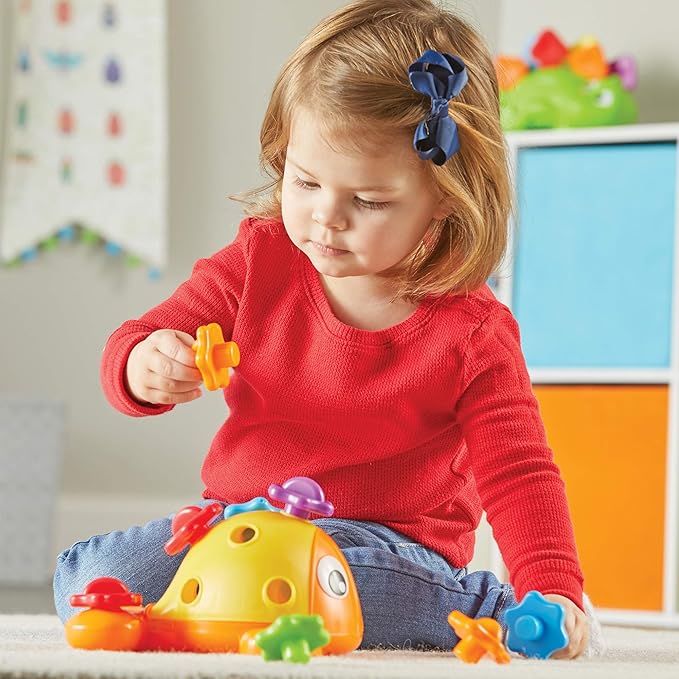 Learning Resources Finn the Fine Motor Fish - 12 Pieces, Ages 18+ months Fine Motor and Sensory Toy, Counting & Color Recognition Toys, Educational Toys for Toddlers, Toddler Montessori Toys