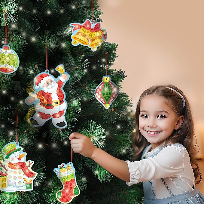 Imagimake Mirror Mosaic Christmas Kids Art Set | DIY Craft Kit | Foil Stickers for Kids | Birthday Gift for Girls and Boys Ages 3,4,5,6,7,8 | Christmas Toys for Girls Age 4,5,6,7,8