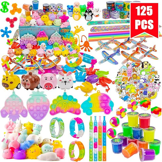 Party Favors Toy for Kids, Treasure Box Prizes for Classroom, Birthday Party, School Classroom Rewards, Carnival Prizes, Pinata Fillers, Treasure Chest, Goodie Bag Stuffers for Boys Girls 4-8-12